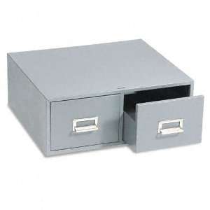  Buddy Products  Steel Double Drawer Card Cabinet Holds 