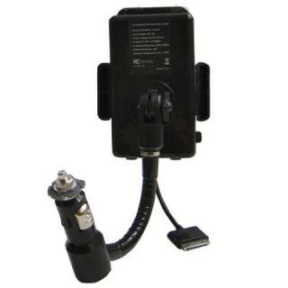   SUPPORT VOITURE TRANSMETTEUR FM CHARGEUR IPHONE 4 IPOD