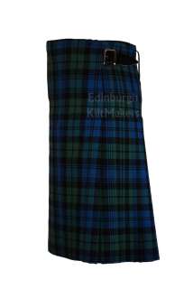 Campbell Clan Tartan, 100% Wool Kilts, Traditional Scottish 5 Yard 