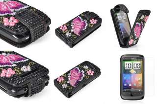   ★ HOUSSE COQUE CUIR HTC DESIRE S STRASS BLING DIAMANT★