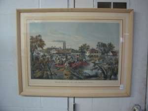 Currier & Ives 1868 Litho High Water In The Mississippi  