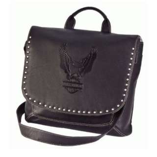  Harley Davidson® Luxury All Leather Briefcase. Studded 