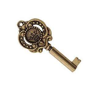   Antique Gold (plated) Small Key 48x21mm Charms Arts, Crafts & Sewing