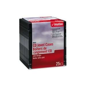 Products   CD/DVD Slim Jewel Case, 5 5/8x3/16x4 15/16, Black/Clear 
