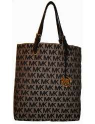 Womens Michael Kors Purse Handbag Tote Beige/Black/Black