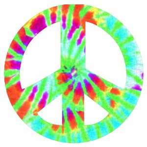  500 Piece Shaped Puzzle Peace Sign Tie Dye: Toys & Games