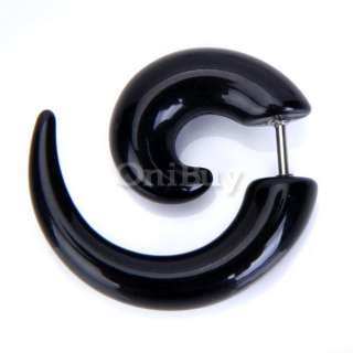   Cheater Spiral Ear Expander Gauge 16G Stretcher Plug Taper Black O1