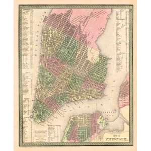  Reproduction of an 1850 Antique Map of New York City 