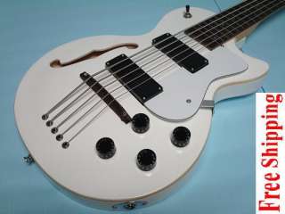 String Electric Bass Guitar, Hollow Body Guitar, Wh  