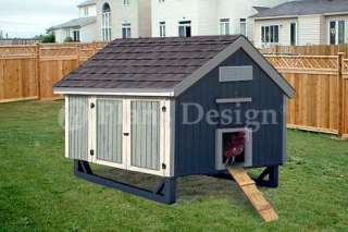 x6 Gable Roof Style Chicken Coop Plans, 90406MG  