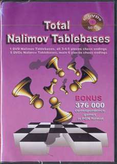 Nalimov Tablebases 3 4 5 6 pieces chess ending 12 DVDs  