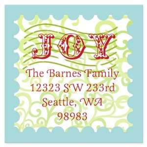    Joy Christmas Stamp Holiday Address Label Labels: Office Products