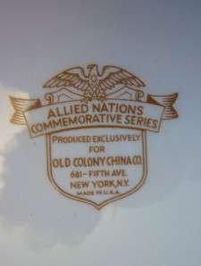 Allied Nations Commemorative Series Plate  Eisenhower  