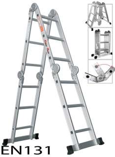   5ft Multi Fold Purpose Folding Aluminum Extension Ladder EN131  