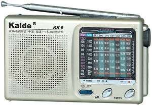 COMPACT NEW KAIDE KK9 SMALL POCKET RADIO TV FM AM SW  