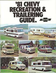 1981 Chevrolet Recreation Brochure Trucks/Campers/Vans  