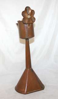 Antique Copper Judaica Memorial Oil Lamp Morocco 19c  