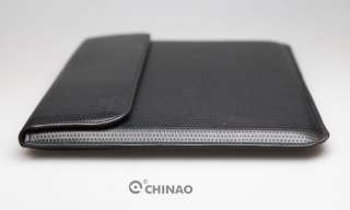 CHINAO Apple MacBook Air 11.6 Black Textured Leather Sleeve Case 