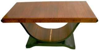 FRENCH ART DECO Dining room table U SWAN BASE ROSEWOOD  