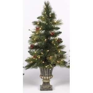   Pre Lit Bedford Spruce Potted Artificial Christmas Tree   Clear Lights