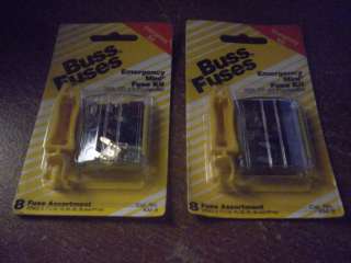 Buss Fuses KM 9 Emergency Mini Fuse Kit W/Fuse Puller NEW Lots Of Two 