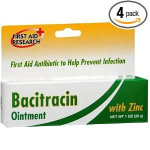  Bacitracin Zinc Ointment 1 Oz / 28 G (Pack of 4): Health 
