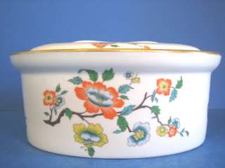   Porcelain Percelaine leu France Covered Oval Baking Dish Floral  