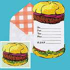 BBQ INVITATIONS ~ Cookout Backyard Party Bar B Que ~ Package of 12