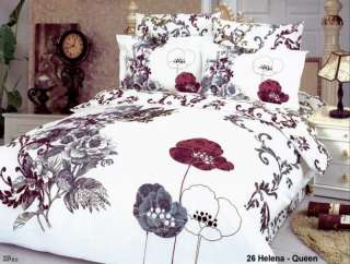 Floral HelenaFull Queen Duvet Comforter Bed Bedding Set  