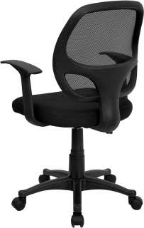 BLACK MESH COMPUTER OFFICE DESK CHAIR WITH ARMS  