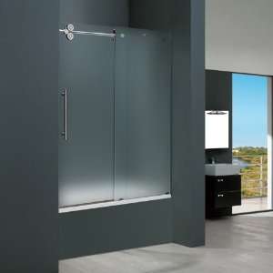   Chrome / Left Opening Shower Enclosures 60 Frameless Tub Shower Door