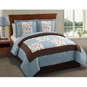   Embroidered 4 Piece King Comforter Bed In A Bag Set: Home & Kitchen