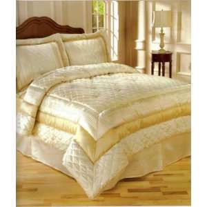  Bridal Silk Comforter Set Queen Ivory