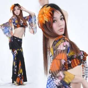  BellyRose Belly Dance Mixed Colors Exotic Costumes Set 
