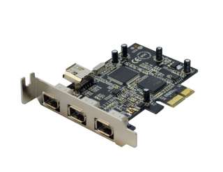 Low Profile PCIe Firewire IEEE 1394a Card, 3 Ext., 1 Int., PCI e, PCI 