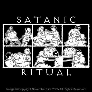 Satanic Ritual Shirt Halloween Pumpkin Carving Funny  