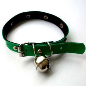 Green Small Dog Cat Pet Collar Bell 8.5 12  
