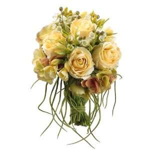   Pack of 2 Yellow & Green Mixed Flower Wedding Bouquets