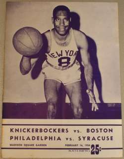 1954 New York Knicks Celtics Warriors Nationals Program  