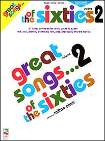 Great Songs of the 60s 2 Piano Guitar Sheet Music Book  