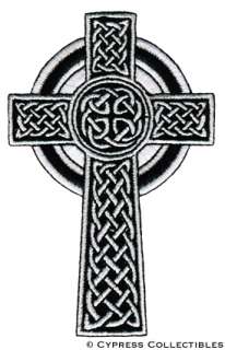   CROSS iron on PATCH embroidered IRISH CHRISTIAN RELIGIOUS EMBLEM JESUS