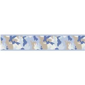 and Khaki Camo Army Camouflage Baby, Kids and Teens Wall Paper Border 