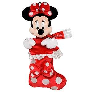 Disney Park Minnie Mouse Plush Christmas Stocking NEW  