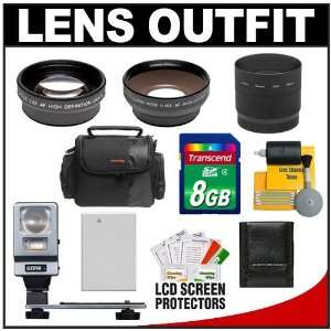  2x Telephoto and .45x Wide Angle Lens Kit for Canon 