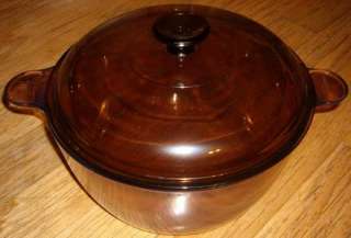 AMBER VISIONS 4.5L DUTCH OVEN, STOCK POT, BY CORNING  
