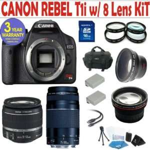  Canon Rebel T1i (EOS 500D) 8 Lens Deluxe Kit with EF S 18 