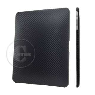 BLACK CARBON FIBER HARD CASE POUCH COVER IPAD NEW+FREE  