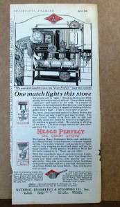 1923 NESCO PERFECT OIL VINTAGE COOK STOVE AD  