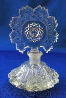 Vintage Sparkling Cut Glass Crystal Perfume Bottle  