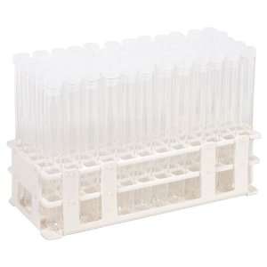 60 Tube   16x150mm Clear Plastic Test Tube Set with Caps and Rack 